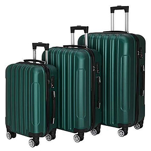 Karl home Luggage Set of 3 Hardside Carry on Suitcase Sets with Spinner Wheels & TSA lock, Portable Lightweight ABS…