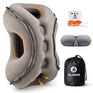 Inflatable Travel Pillow,Multifunction Travel Neck Pillow for Airplane to Avoid Neck and Shoulder Pain,Support Head,Neck…