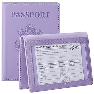 TIGARI Passport Holder Travel Bag, Passport and Vaccine Card Holder Combo, Slim Travel Accessories Passport Wallet for…