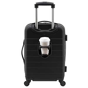 Wrangler 20″ Smart Spinner Carry-On Luggage With Usb Charging Port ,Black
