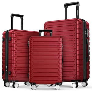SHOWKOO Luggage Sets Expandable ABS Hardshell 3pcs Clearance Luggage Hardside Lightweight Durable Suitcase sets Spinner…