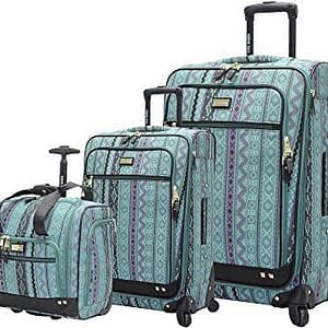 Steve Madden Designer Luggage Collection- 3 Piece Softside Expandable Lightweight Spinner Suitcases- Travel Set includes…