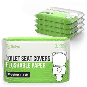 Toilet Seat Covers Paper Flushable (50 Pack) – XL Flushable Paper Toilet Seat Covers for Adults and Kids Potty Training…